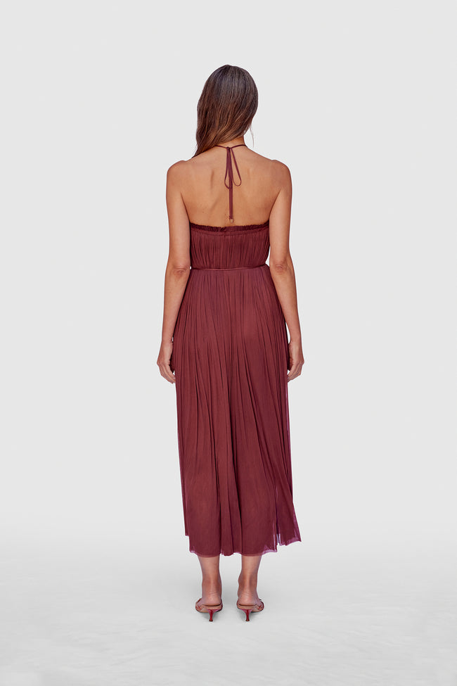 BORDEAUX STRING SILK TOP
