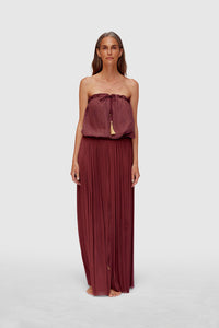 BORDEAUX STRING SILK TOP
