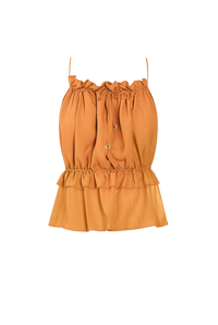RUST STRING SILK TOP