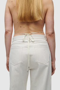 IVORY STRING SILK TOP