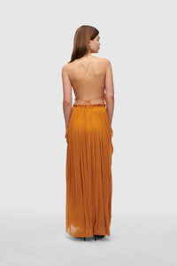 RUST STRING SILK TOP